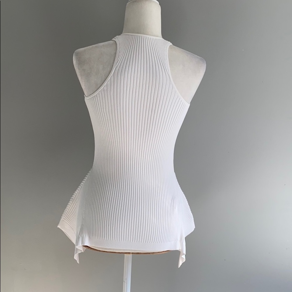 Cinq a Sept Ellen Sleeveless Rib Crepe Knit Peplum Top NWT $225 - Picture 12 of 16